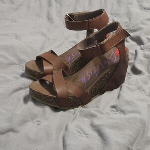 Blowfish Malibu Womens Hapuku Wenge Brown Sandasl Scotch Dyecut 6 Boho NEW